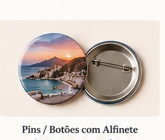 Pins e botões personalizados